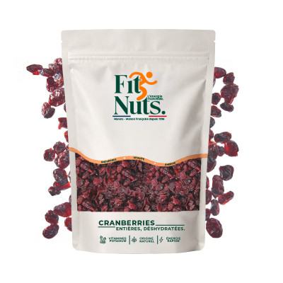 Cranberries entières déshydratées | Snack fruité, antioxydant & gourmand