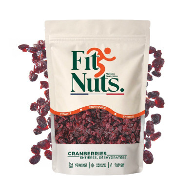 Cranberries entières déshydratées | Snack fruité, antioxydant & gourmand